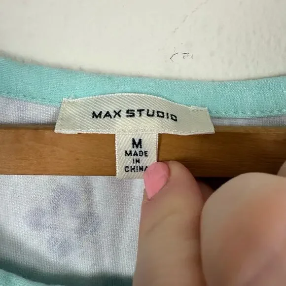 Max Studio Womens A-Line Dress Size Medium Geometric Boho Hippie Western Ranch - Picture 5 of 7